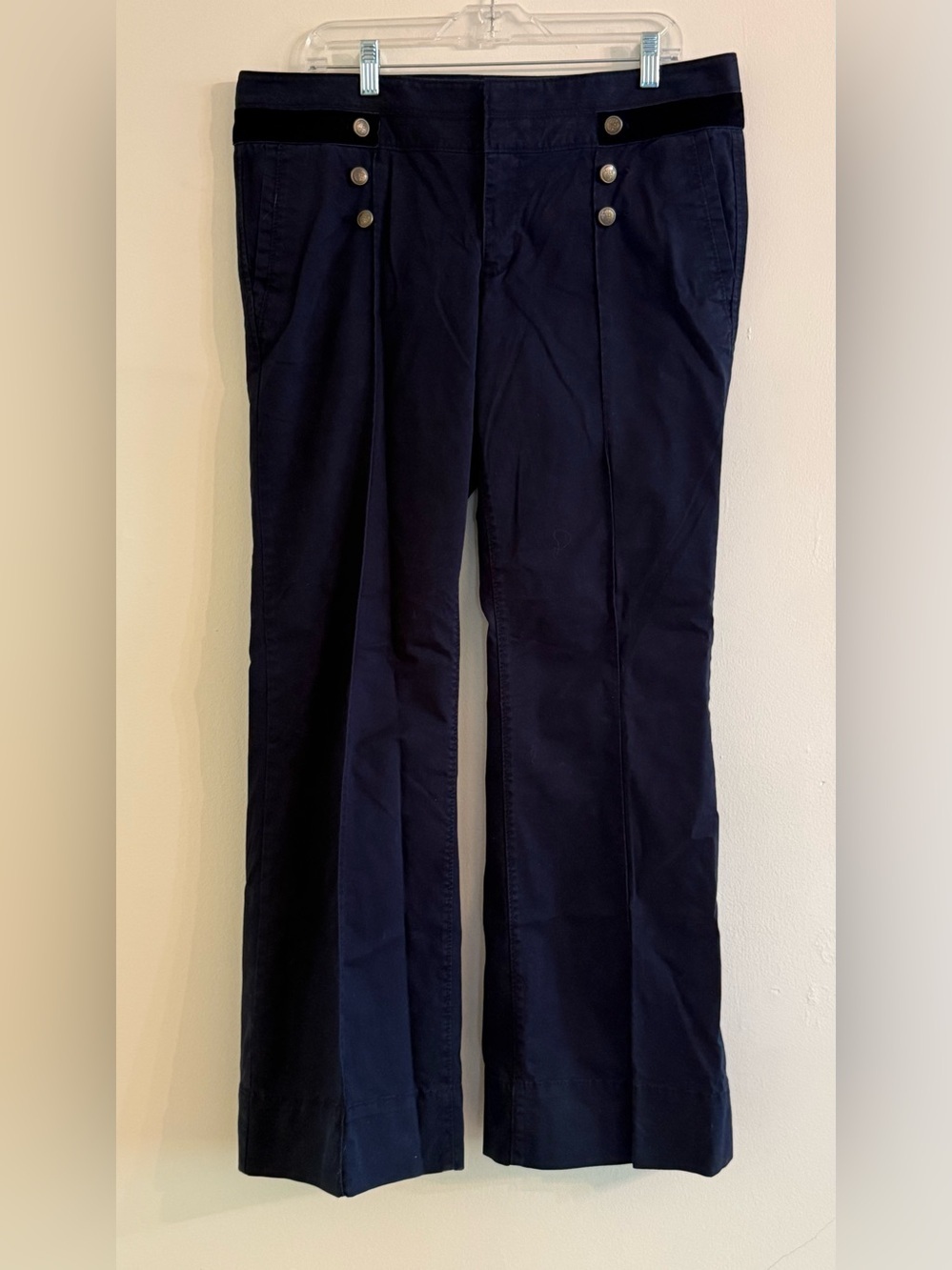 Loft Navy Flair Pants Size 12